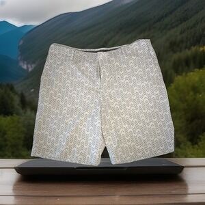 Golf America Chevron Patterned Golfer Shorts Men Size 40 White Gray Golfing‎